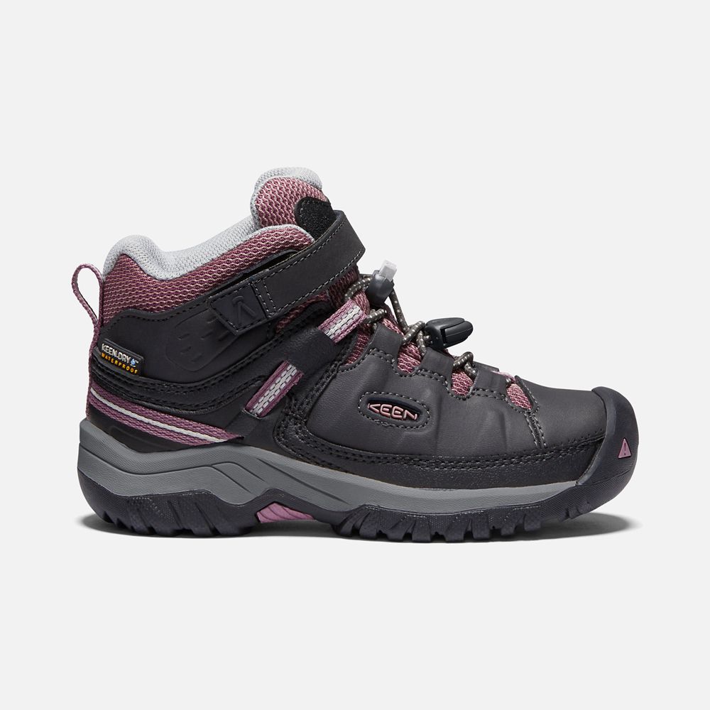 Botas de Seguridad Keen Mexico Negros/Rosas - Niños Targhee Waterproof - EQ8710934